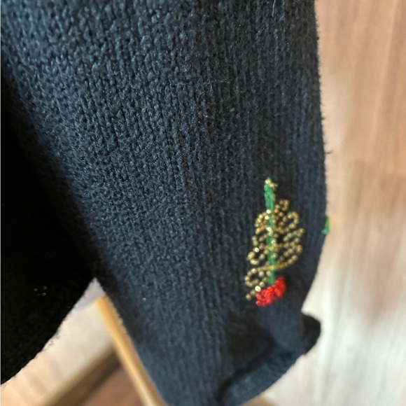 Northern Isles Festive Black Sweater with Tree Embroidery - Picture 7 of 8